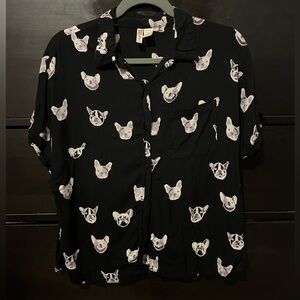 Japna French Bulldog Button Down Shirt